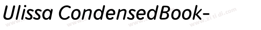 Ulissa CondensedBook字体转换